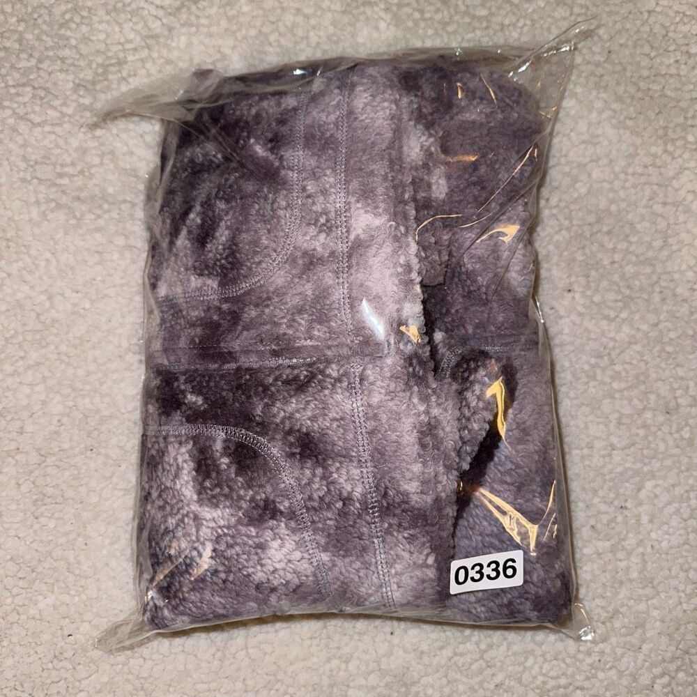 The North Face Womens Sherpa Purple White Tie Dye Zipper Jacket Medium EUC - Picture 11 of 11